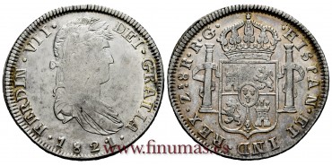 CY15175.- FERNANDO VII - 8 Reales 1821 Zacatecas R.G. -M.B.C.+