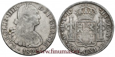 CY13144.- CARLOS IV - 8 Reales 1806 Mexico T.H.  -M.B.C.