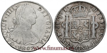 CY13150.- CARLOS IV - 8 Reales 1807 Potosi P.J.  - E.B.C