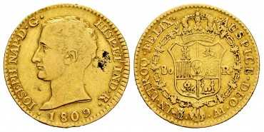 copy of Cy13877.- JOSE NAPOLEON 80 Reales 1809 Madrid A.I. MBC+ -ORO