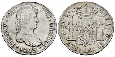 Cy15202.2.- FERNANDO VII - 8 Reales 1823 Potosi P.J.-SC