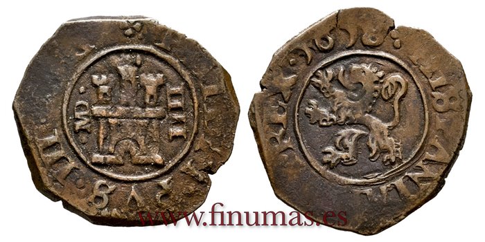 Cy04090.-FELIPE III - 4 Maravedi  1618 Madrid.-MBC