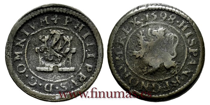 Cy04053.-FELIPE III - 4 Maravedi  1598 Segovia.-MBC-