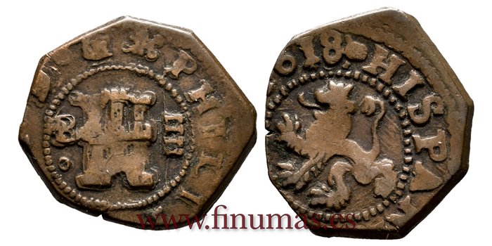 Cy04089.-FELIPE III - 4 Maravedi  1618 Burgos.-MBC