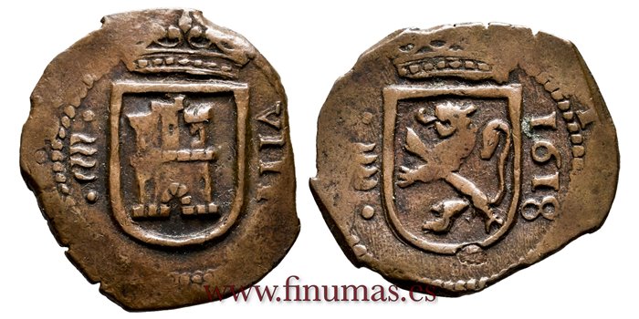 Cy04163.-FELIPE III - 8 Maravedi  1618 Segovia.-BC+