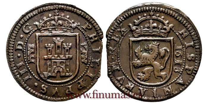 Cy04164.-FELIPE III - 8 Maravedi  1618 Segovia.-EBC