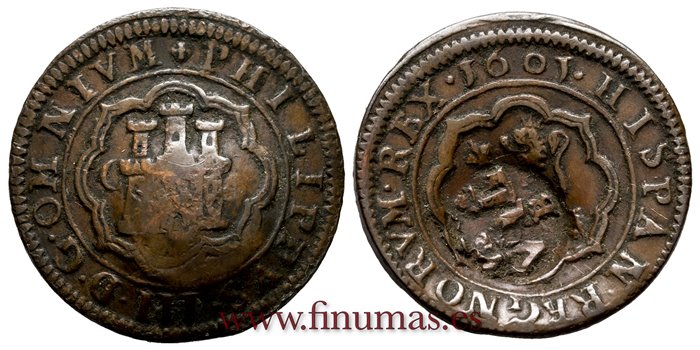 Cy04059.-FELIPE III - 8 Maravedi  1601 Cuenca.-MBC
