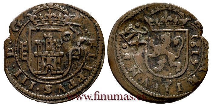 Cy04173.-FELIPE III - 8 Maravedi  1619 Segovia.-MBC+