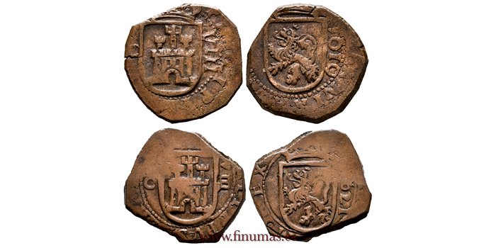 Cy05019.-FELIPE IV - 8 Maravedi  1621 y 1610 Cuenca.-BC