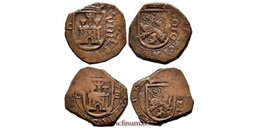 Cy05019.-FELIPE IV - 8 Maravedi  1621 y 1610 Cuenca.-BC