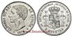 Cy16581G.- ALFONSO XII 5 Pesetas 1876 (---76) DEM.- EBC-