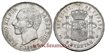Cy16591H.- ALFONSO XII 5 Pesetas 1884 (18-84) MSM.- EBC-