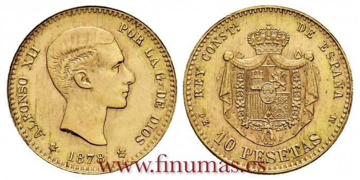 Cy16969K.- ALFONSO XII /EE 10 PESETAS 1878 (18-62) MADRID