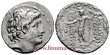 GR.023.- TETRADRACMA ANTIOCO VIII  PTOLOMEAIS-AKE 121-113a.C