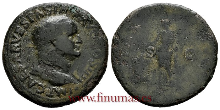 VESPASIANO DUPONDIO 71 LUGDUNUM