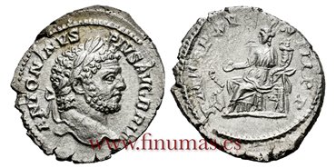 CARACALLA DENARIO 212 d.C  ROMA