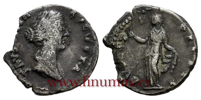 FAUSTINA HIJA DENARIO 157-161 d.C ROMA