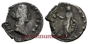 FAUSTINA HIJA DENARIO 157-161 d.C ROMA