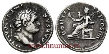 VESPASIANO DENARIO 69-79 d.C