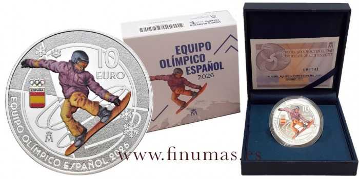 10 Euros Spanish Olympic Team 2026 - Snowboarding