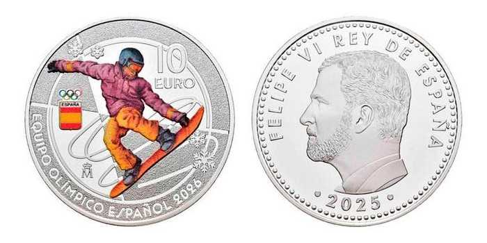 10 Euros Spanish Olympic Team 2026 - Snowboarding