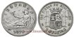 Cy16516V.- G.P  Y I REPUBLICA - 2 Pesetas 1870 DEM- Variante (7--18) - BC+