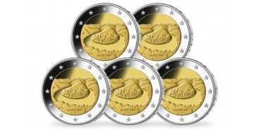 2 COMMEMORATIVE EURO GERMANY 2025 "MEANDERS OF THE SAAR" - SET OF 5 MINTS