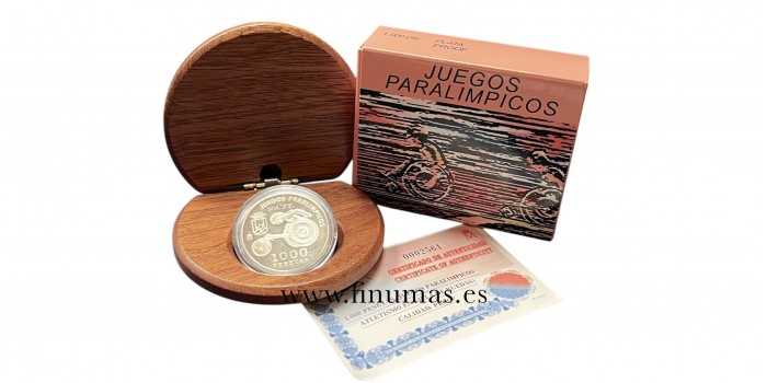 2000 - 1000 Pesetas 2000. Atletismo en silla de ruedas. Plata -Proof