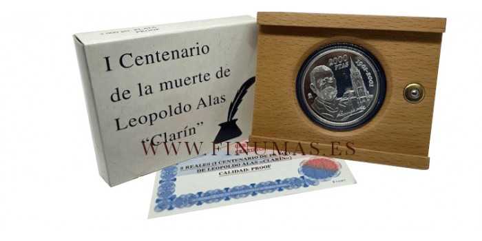 2001 - 2000 Pesetas LEOPOLDO ALAS CLARIN. PLATA. - PROOF
