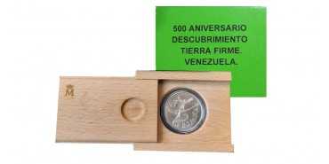 1998 - 3 Euros 1998. 500 Anv. descubrimiento tierra firme. Plata - Proof