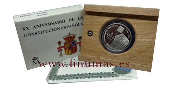 1998 - 1000 Pesetas 1998 XX ANNIVERSARY OF THE CONSTITUTION. SILVER -PROOF