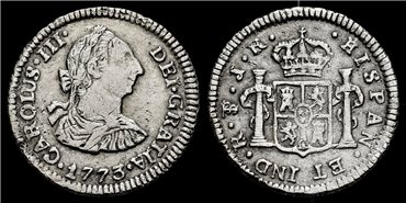 Cy10374.-CARLOS III - 1/2 Real 1773 Potosi C.F.-MBC-