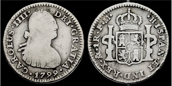 Cy12630-2.-CARLOS IV - 1 Real 1799 Mexico F.M.-MBC-