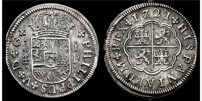 Cy08155.-FELIPE V - 1 Real 1721 Segovia F.-EBC+