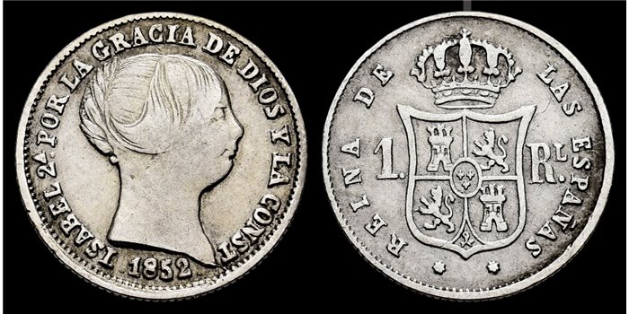 Cy15914.-ISABEL II -  1 Real 1852/51 Sevilla.-MBC+