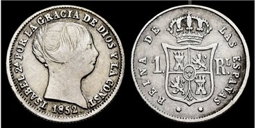 Cy15914.-ISABEL II -  1 Real 1852/51 Sevilla.-MBC+