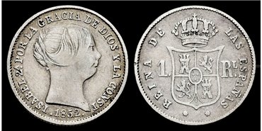 Cy15915-H.-ISABEL II -  1 Real 1852 tipo II Sevilla.-MBC+