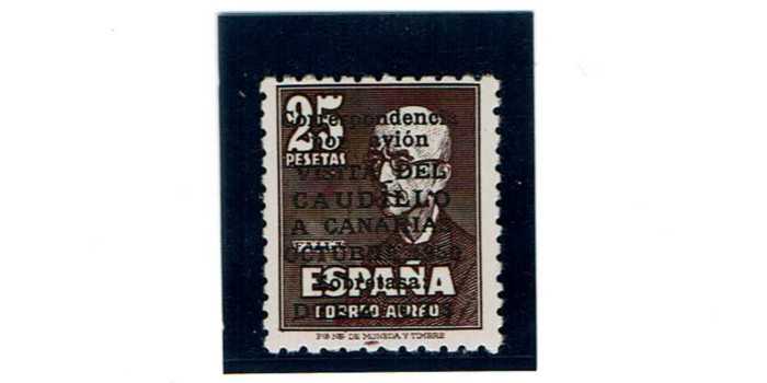 copy of Edifil 1083.- VISIT CAUDILLO CANARIAS. NEW. DOUBLE CERTIFICATE