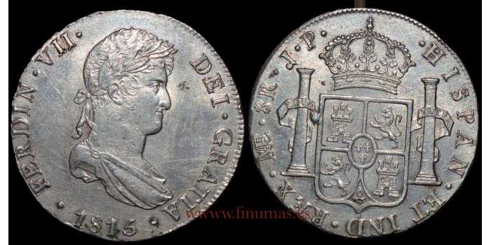 Cy15081.-FERNANDO VII - 8 Reales 1815 Lima J.P.- EBC-