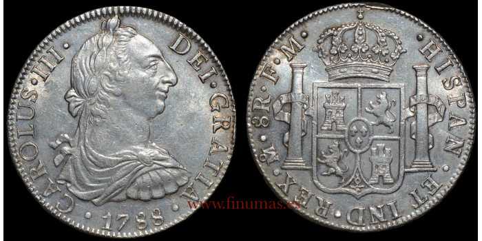CY11341.2.- CARLOS III - 8 Reales 1788 Mexico F.M. - E.B.C.