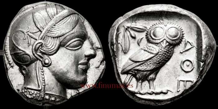 GR018.- TETRADRACMA ATICO (OWL) 449-413a.C. EBC
