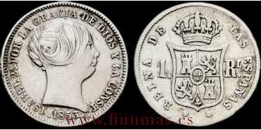Cy15917.2.- ISABEL II - 1 Real 1853 Madrid - MBC+