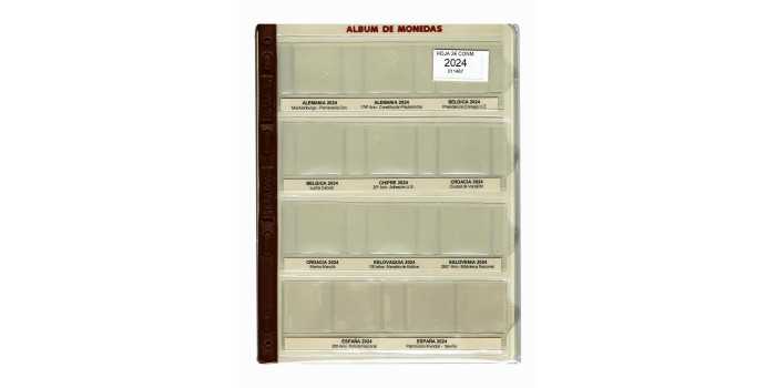 SET OF PRE-PRINTED SHEETS 2 EURO COMM. 2024 PRONUMAS