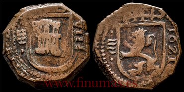 Cy05025.- FELIPE IV - 8 Maravedís 1621 Valladolid . BC