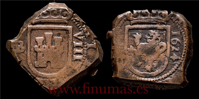 Cy05043.- FELIPE IV - 8 Maravedís 1624 Burgos. BC+