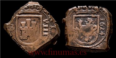 Cy05043.- FELIPE IV - 8 Maravedís 1624 Burgos. BC+