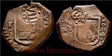 Cy05050.- FELIPE IV - 8 Maravedís 1624 Toledo. Resello. MBC-