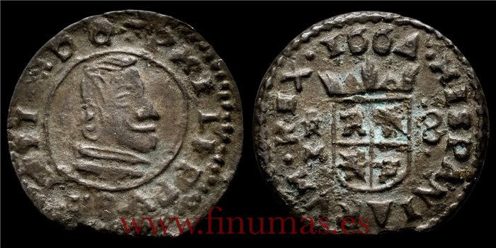 Cy05292.- FELIPE IV - 8 Maravedís 1664 Madrid. MBC