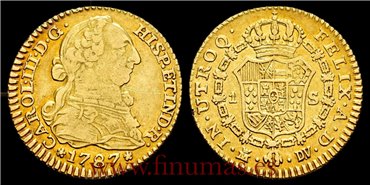 Cy11568.-CARLOS III - 1 Escudo 1787 Madrid D.V.-MBC
