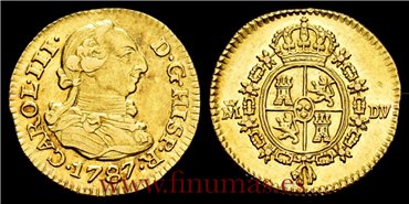 Cy11408.-CARLOS III - 1/2 Escudo 1787 Madrid D.V.-MBC+